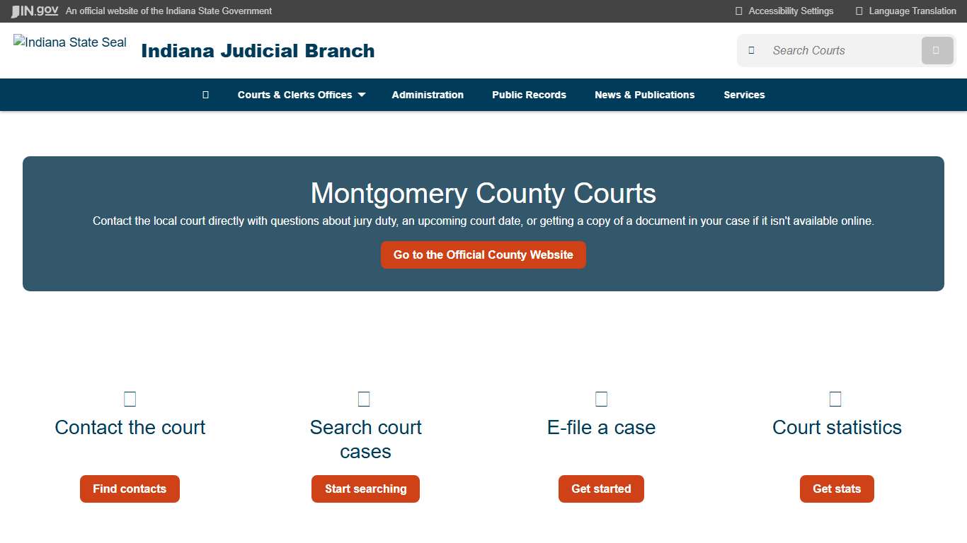 Indiana Judicial Branch: Montgomery County